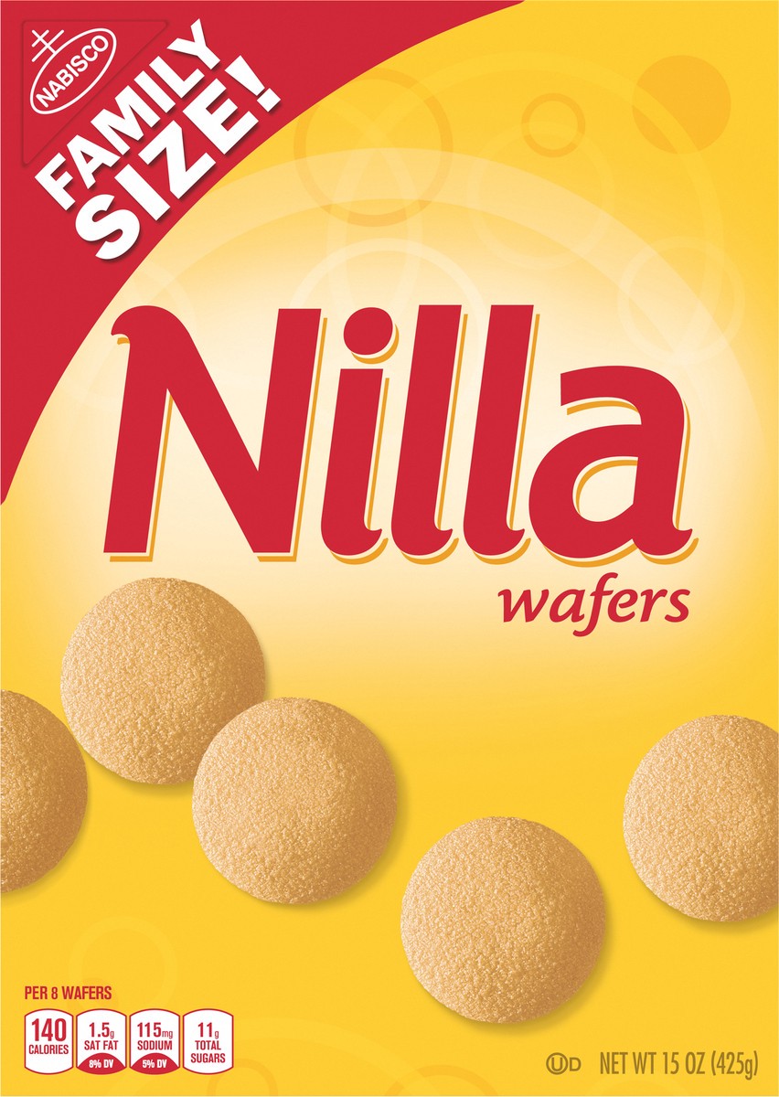 slide 4 of 9, Nilla Wafers Vanilla Wafer Cookies, Family Size, 15 oz, 15 oz