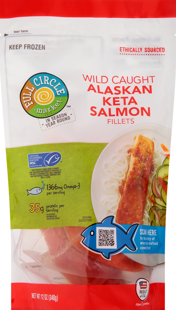 slide 7 of 13, Full Circle Market Wild Alaska Keta Salmon Fillets, 12 oz