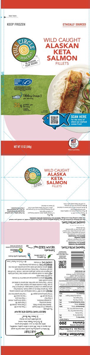 slide 5 of 13, Full Circle Market Wild Alaska Keta Salmon Fillets, 12 oz