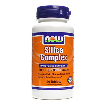 slide 1 of 1, NOW Silica Complex 500 mg Tablets, 90 ct