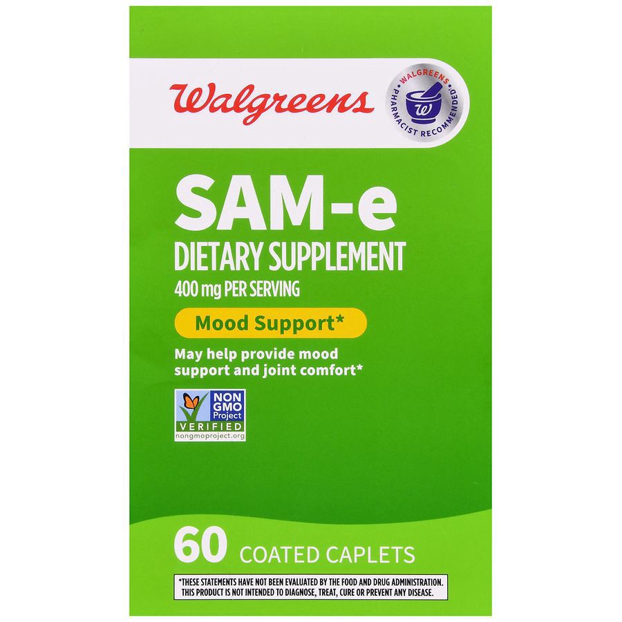 slide 4 of 5, Walgreens SAM-e Double Strength 400 mg Caplets, 60 ct