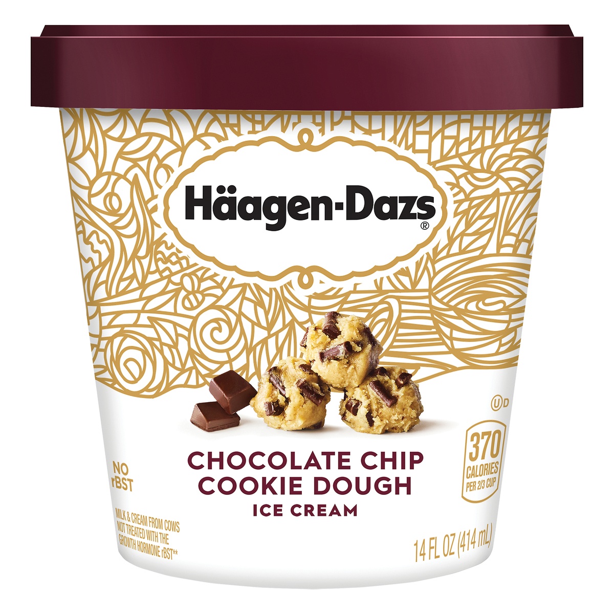 slide 1 of 1, Häagen-Dazs Chocolate Chip Cookie Dough Ice Cream, 14 fl oz