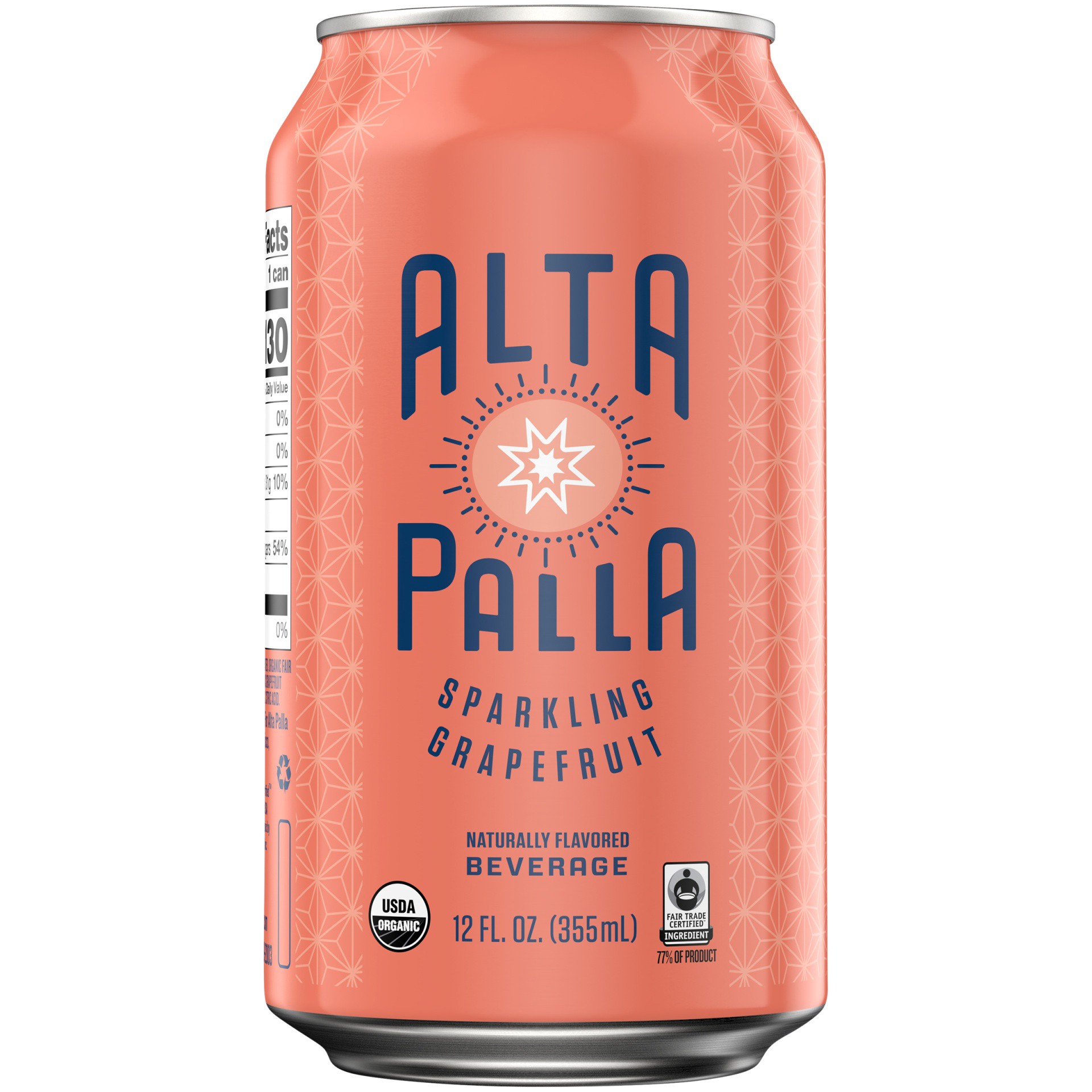 slide 1 of 4, Alta Palla Certified Organic Fair Trade Sparkling Fruit Juice Beverage, Grapefruit- 12 fl oz, 12 fl oz