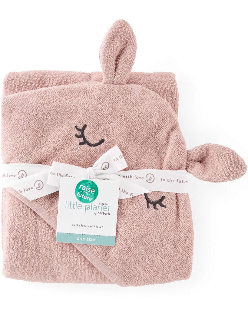 slide 3 of 4, Carter's Just One You Little Planet Hooded Character Towel - Pink Bunny, 1 ct