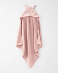 Carter's Just One You Little Planet Hooded Character Towel - Pink Bunny