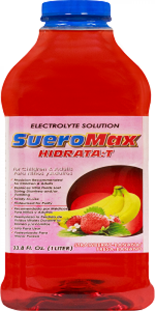 slide 1 of 1, SueroMax Strawberry-Banana Flavor Electrolyte Solution, 33.8 oz