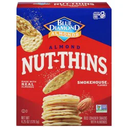 Blue Diamond Nut-Thins Almond Smokehouse Flavored Rice Cracker Snacks 4.25 oz