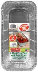 Handi-Foil Meal Prep Pans with Board Lids
