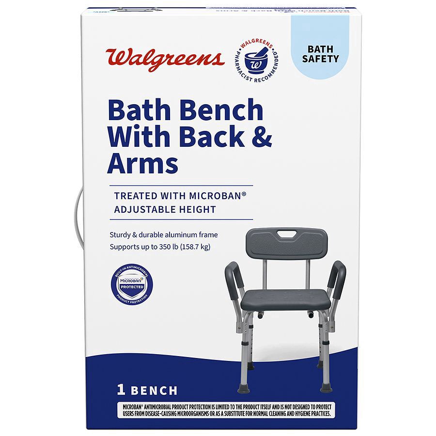 slide 3 of 5, Walgreens Bath and Shower Chair with Arms, 1 ct
