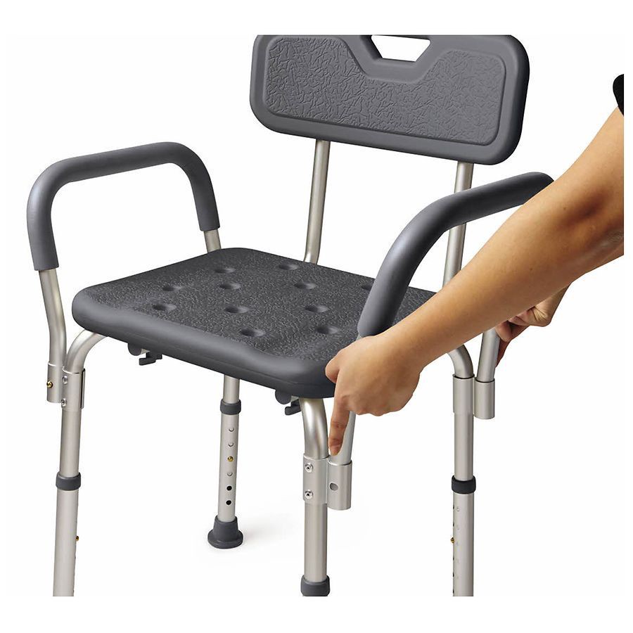 slide 5 of 5, Walgreens Bath and Shower Chair with Arms, 1 ct