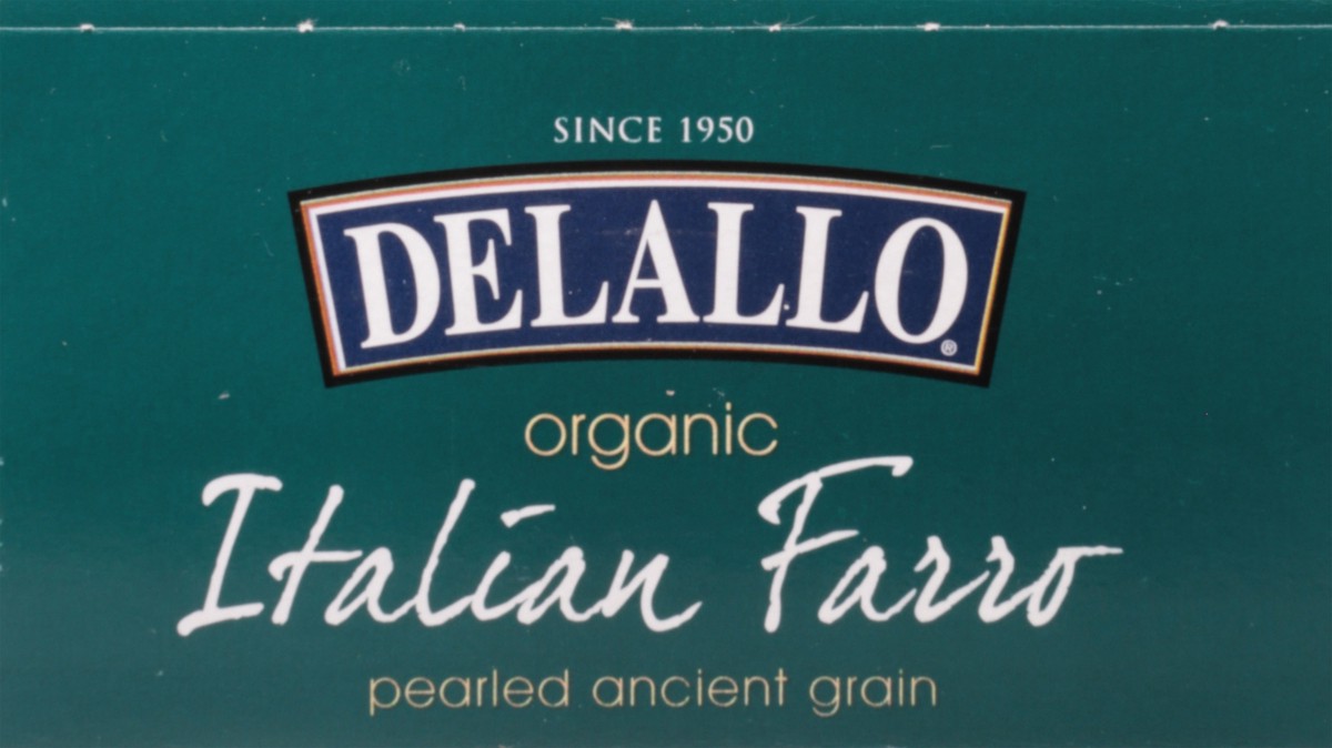 slide 2 of 13, Delallo Organic Pearled Farro, 17.6 oz