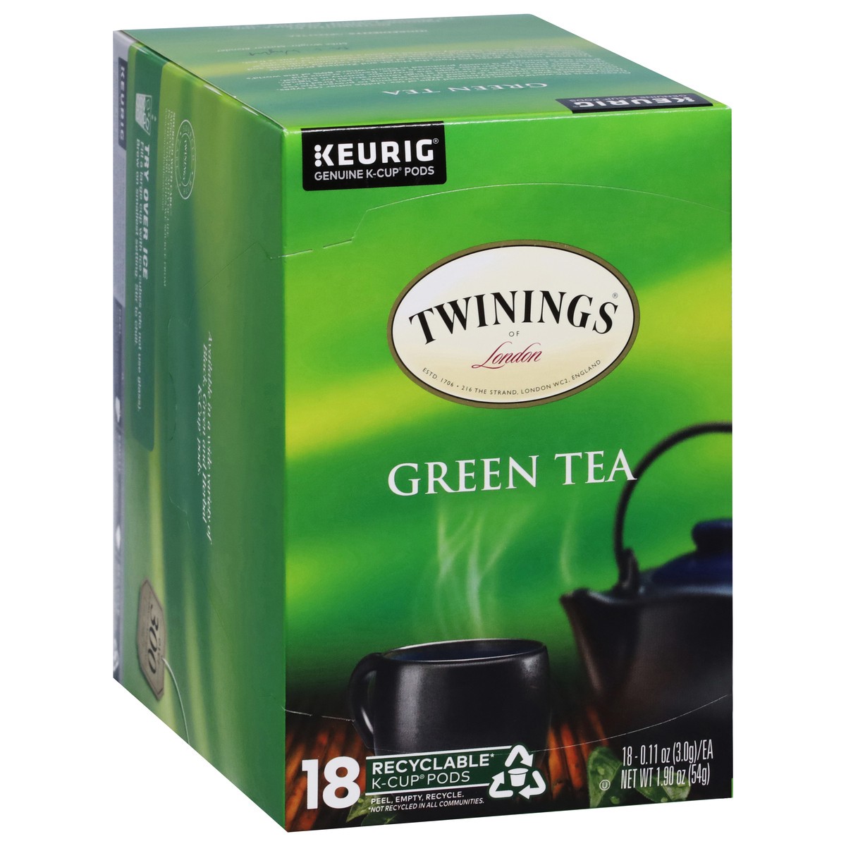 slide 6 of 9, Twinings Green Tea 18 K-Cup Pods - .11 oz Pods, 18 ct