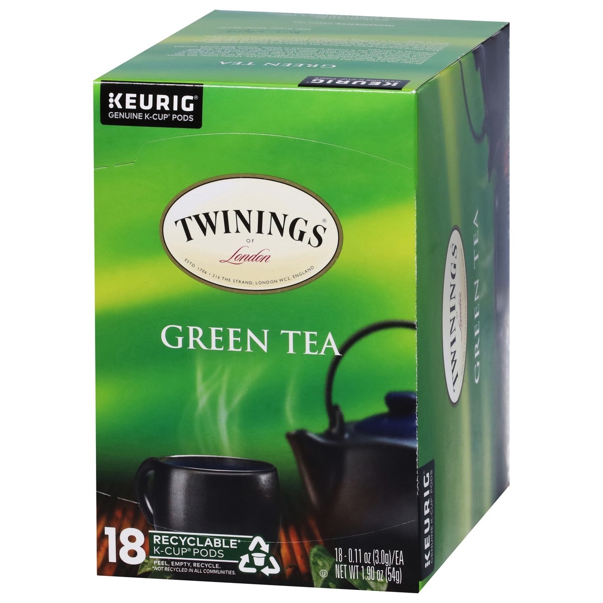 slide 7 of 9, Twinings Green Tea 18 K-Cup Pods - .11 oz Pods, 18 ct