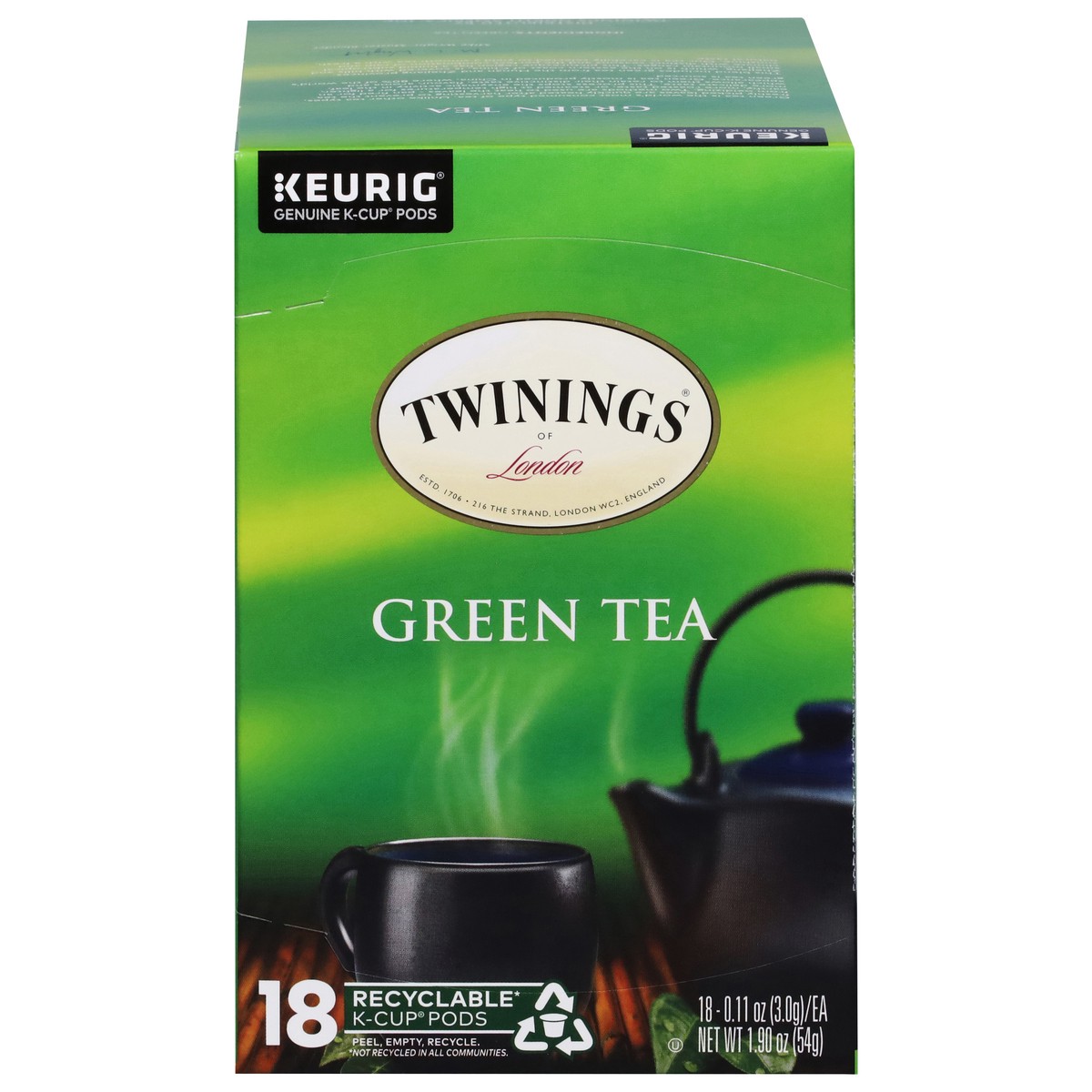 slide 1 of 9, Twinings Green Tea 18 K-Cup Pods - .11 oz Pods, 18 ct