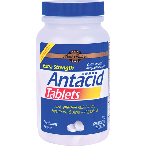 slide 1 of 1, Best Choice Extra Strength Mint Antacid Tablets, 100 ct