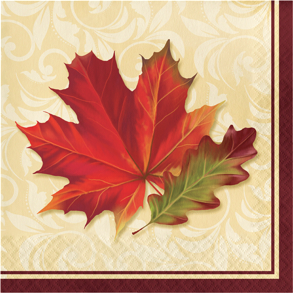 slide 1 of 1, Creative Converting Lunch Napkin Fall Leaves, 1 ct