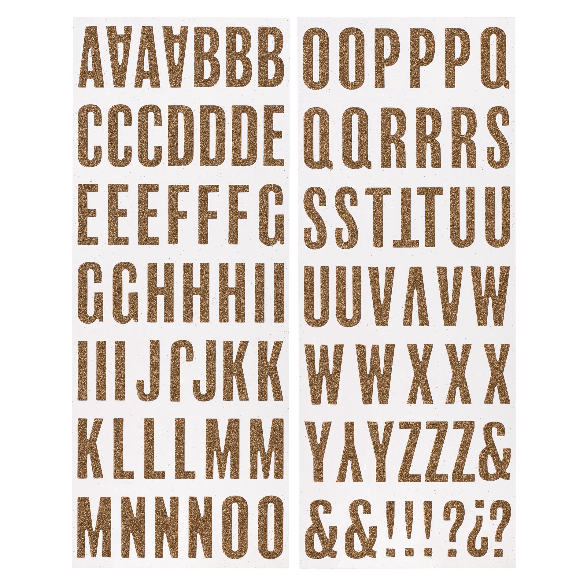 slide 2 of 3, Rose Gold Glitter Alphabet Chipboard Stickers By Recollections, 1.25 in