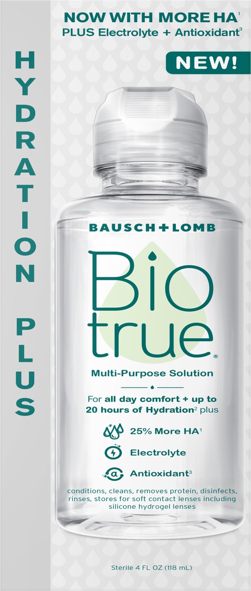 slide 2 of 7, Biotrue 4oz Biotrue Hydration Plus MPS, 4 fl oz