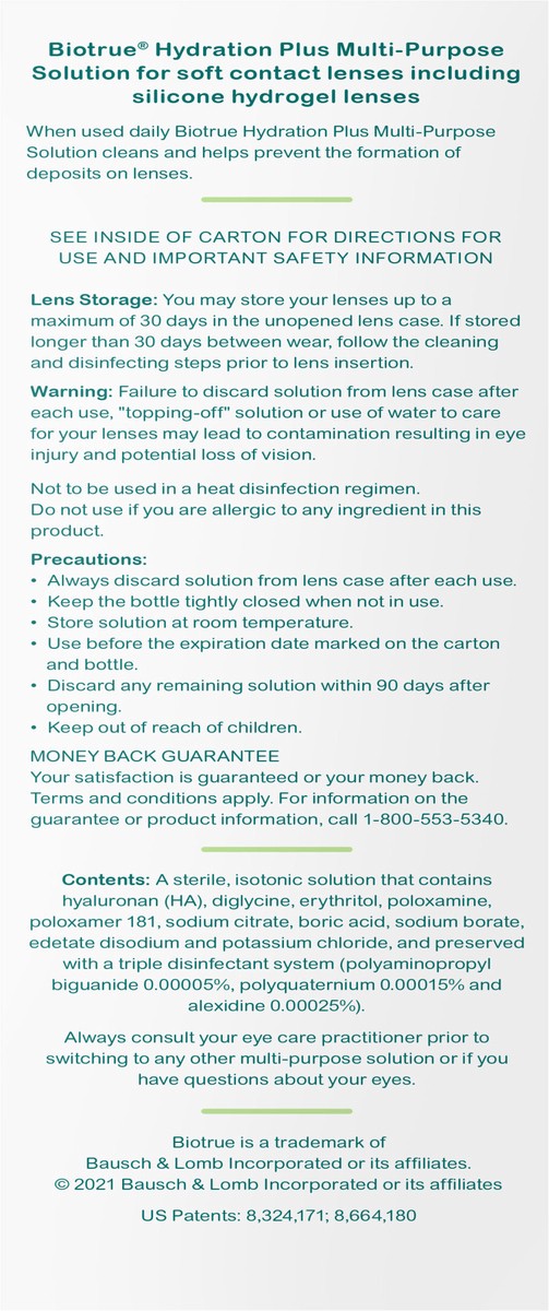 slide 6 of 7, Biotrue 4oz Biotrue Hydration Plus MPS, 4 fl oz