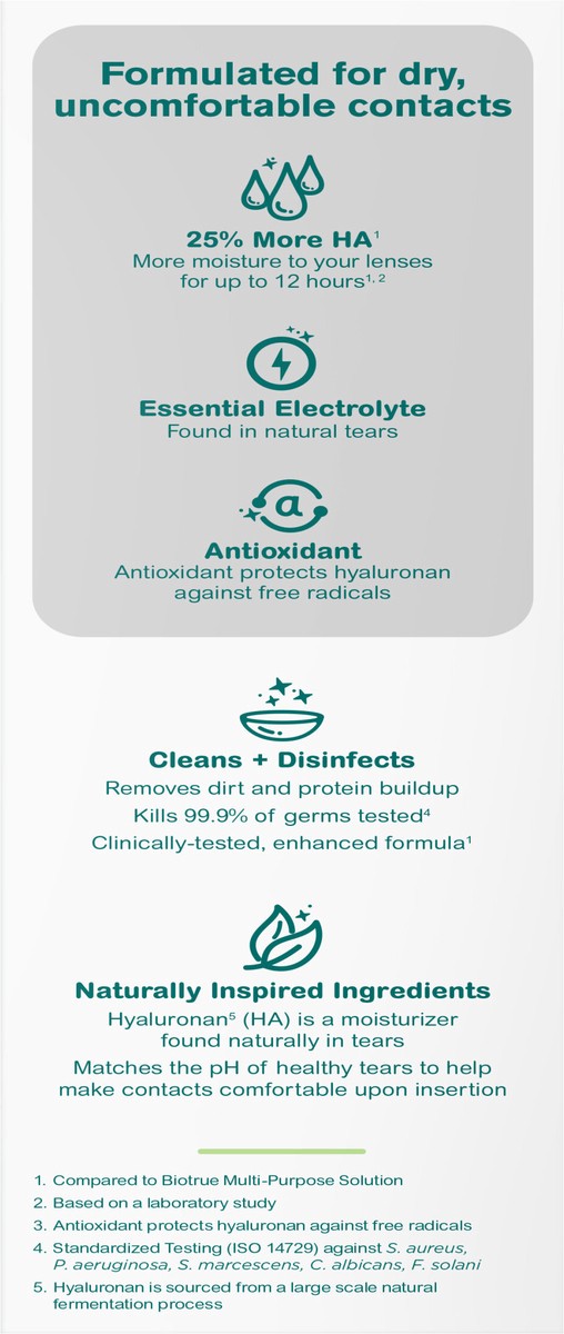 slide 5 of 7, Biotrue 4oz Biotrue Hydration Plus MPS, 4 fl oz