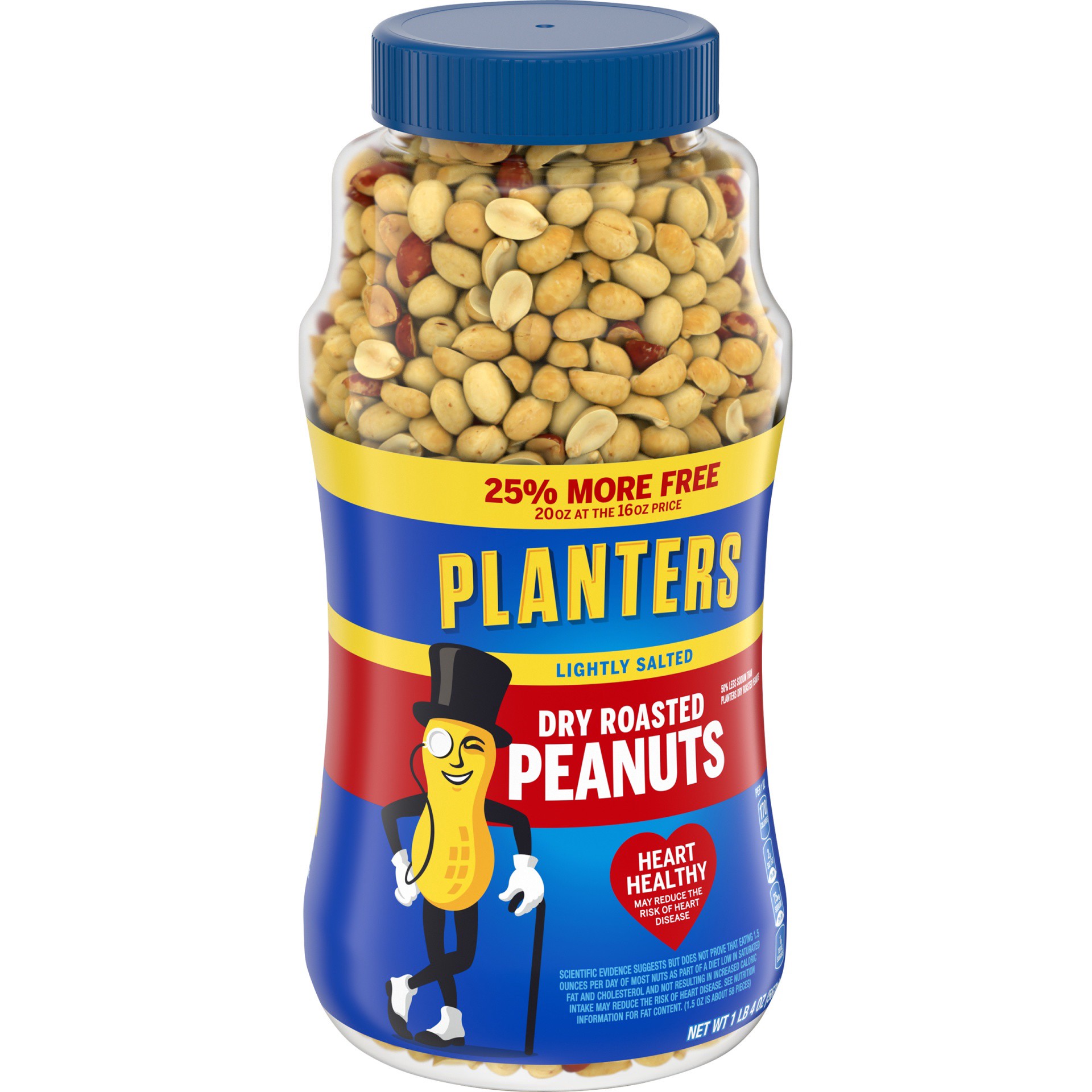 slide 5 of 8, Planters Lightly Salted Dry Roasted Peanuts 20 oz, 20 oz