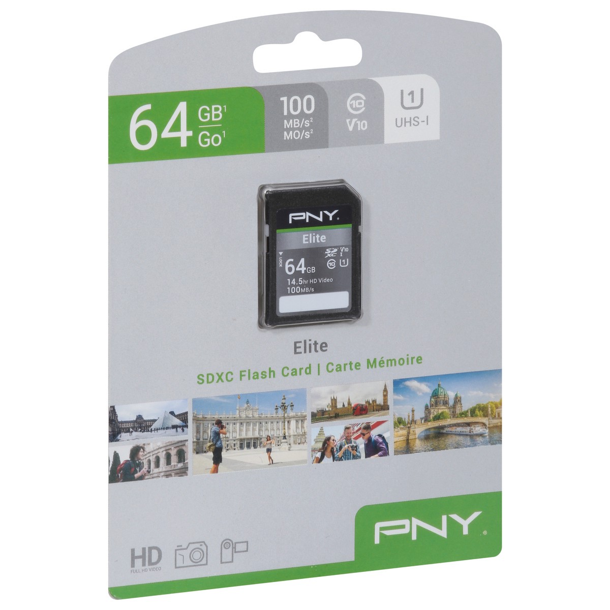 slide 2 of 9, PNY 64 GB Elite SDXC Flash Card 1 ea, 64 GB