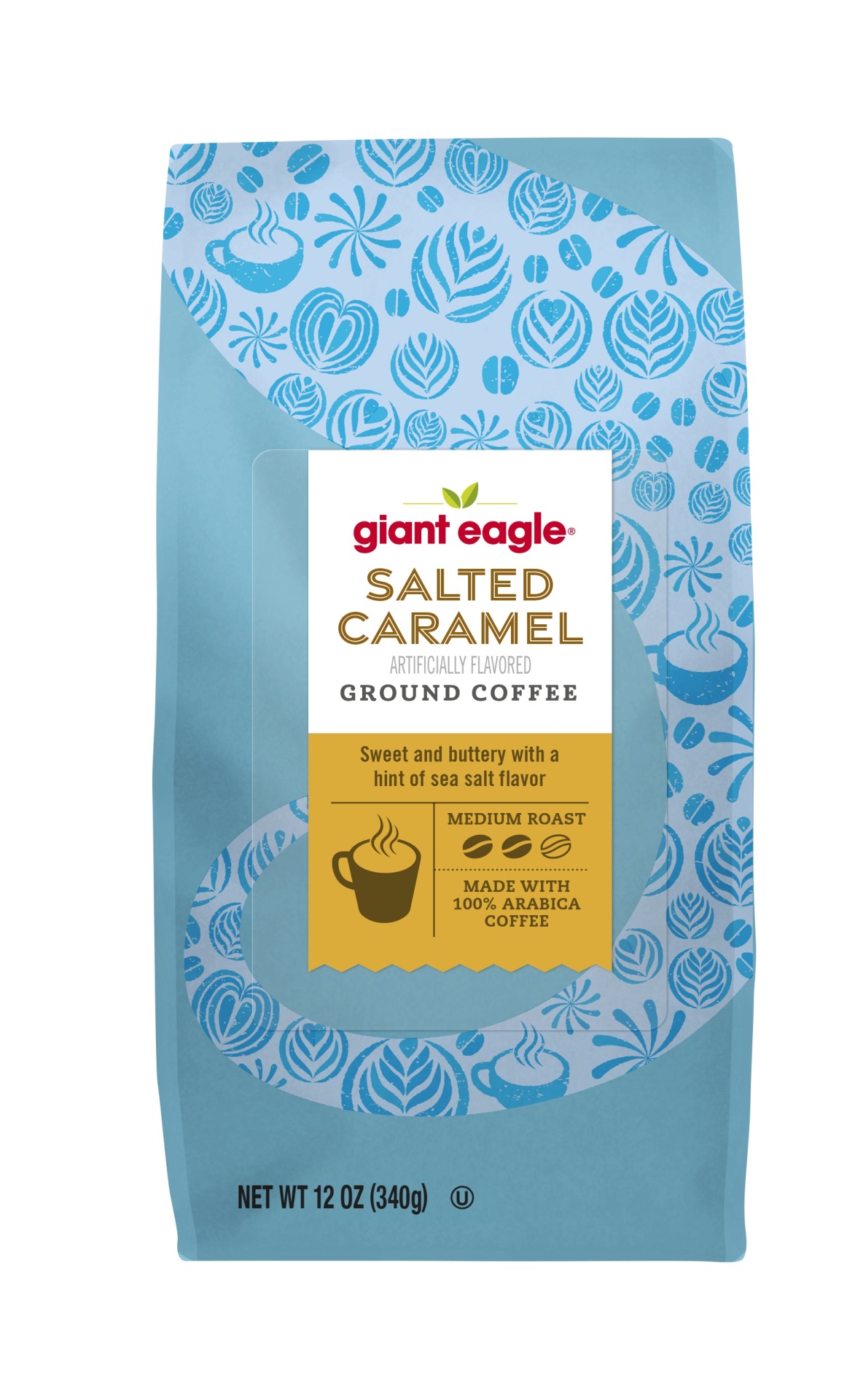 slide 1 of 1, Giant Eagle Salted Caramel Ground Coffee, Medium Roast - 12 oz, 12 oz