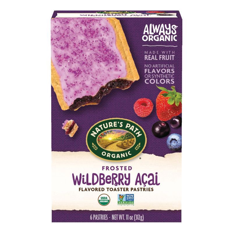 slide 1 of 6, Nature's Path Organic Toaster Pastries Frosted Wildberry Acai - 6ct, 6 ct