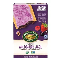 Nature's Path Organic Wildberry Açai Frosted Toaster Pastries 11oz Box