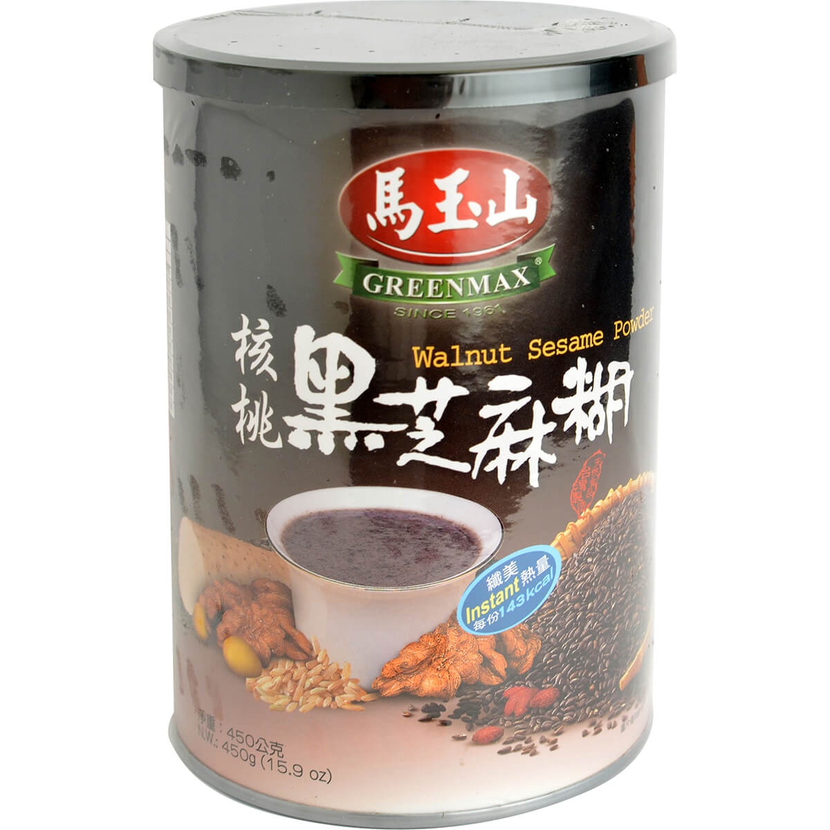 slide 1 of 1, Greenmax Walnut Black Sesame Meal Can, 450 gram