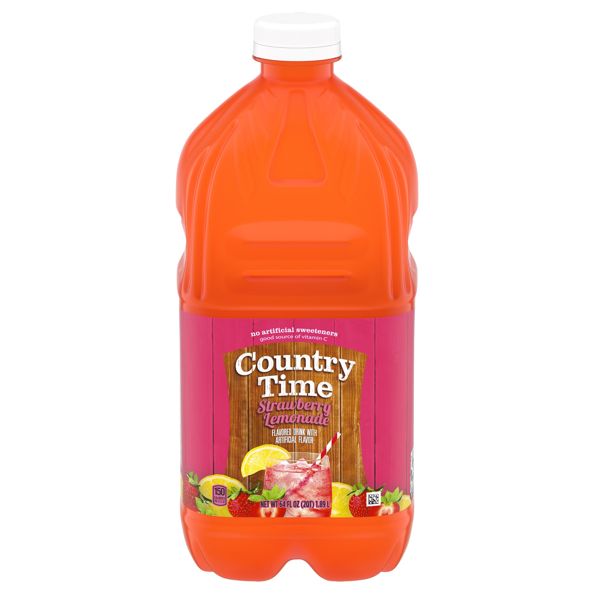 slide 1 of 5, Country Time Strawberry Lemonade Artificially Flavored Drink Bottle, 64 fl oz