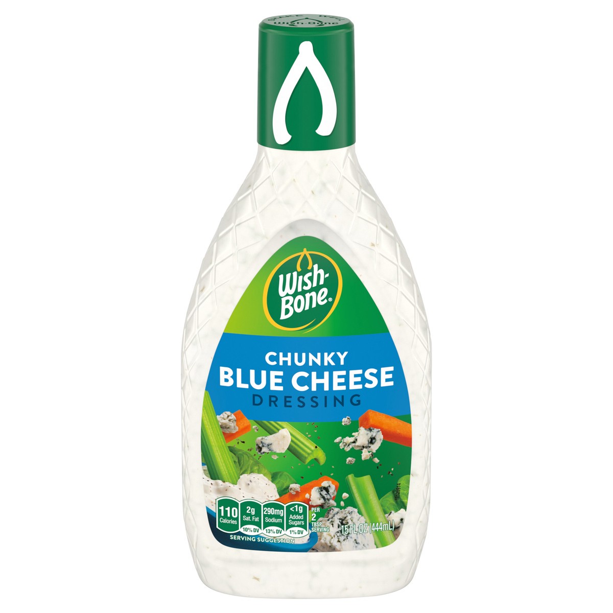 slide 1 of 9, Wish-Bone Chunky Blue Cheese Salad Dressing, 15 fl. oz., 15 fl oz