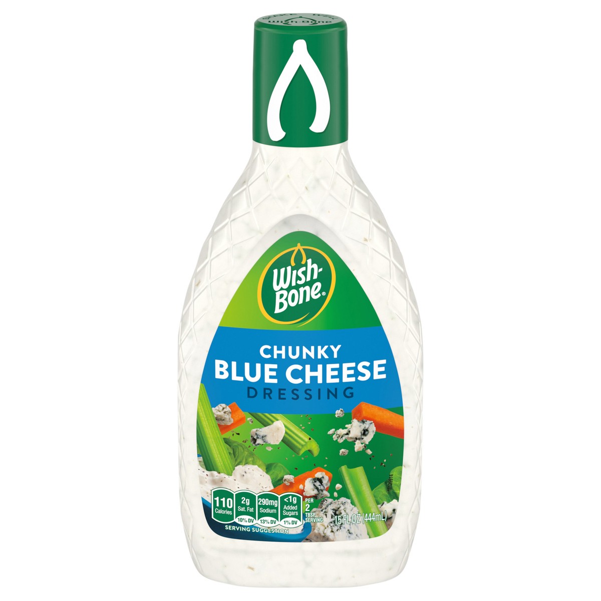 slide 1 of 9, Wish-Bone Chunky Blue Cheese Salad Dressing, 15 fl. oz., 15 fl oz