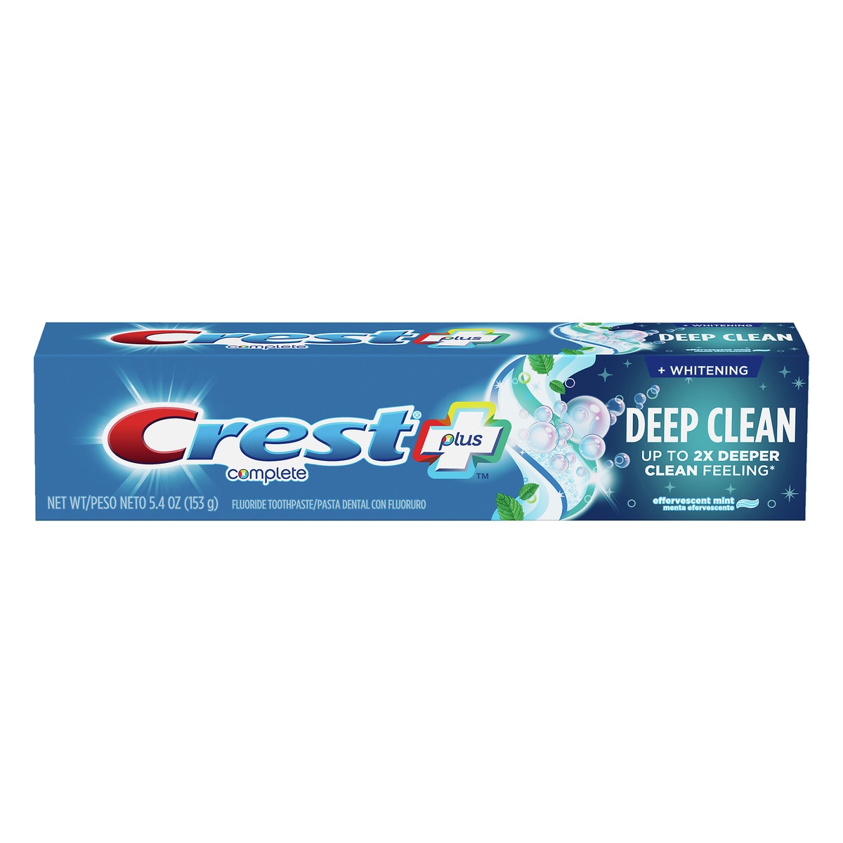 slide 5 of 5, Crest Complete Plus Fluoride Effervescent Mint Toothpaste 5.4 oz, 5.4 oz