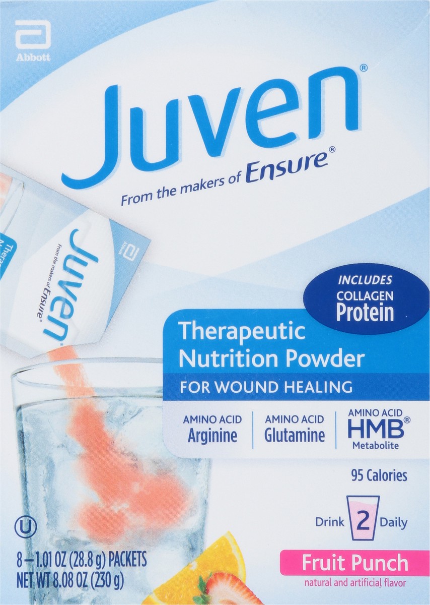 slide 8 of 9, Juven Therapeutic Nutrition Powder For Wound Healing, Fruit Punch, 8 Ct, 8 ct