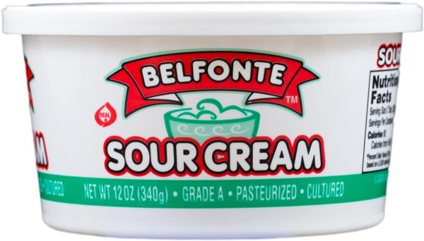 slide 1 of 1, Belfonte Sour Cream, 12 oz