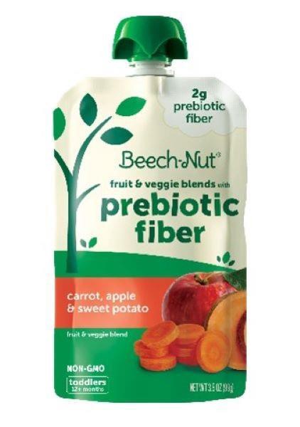slide 1 of 1, Beech-Nut Prebiotic Fiber Fruit & Veggie Blends Pouch, 3.5 oz