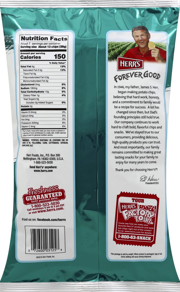 slide 6 of 6, Herr's Regular Potato Chips, 6.5 oz