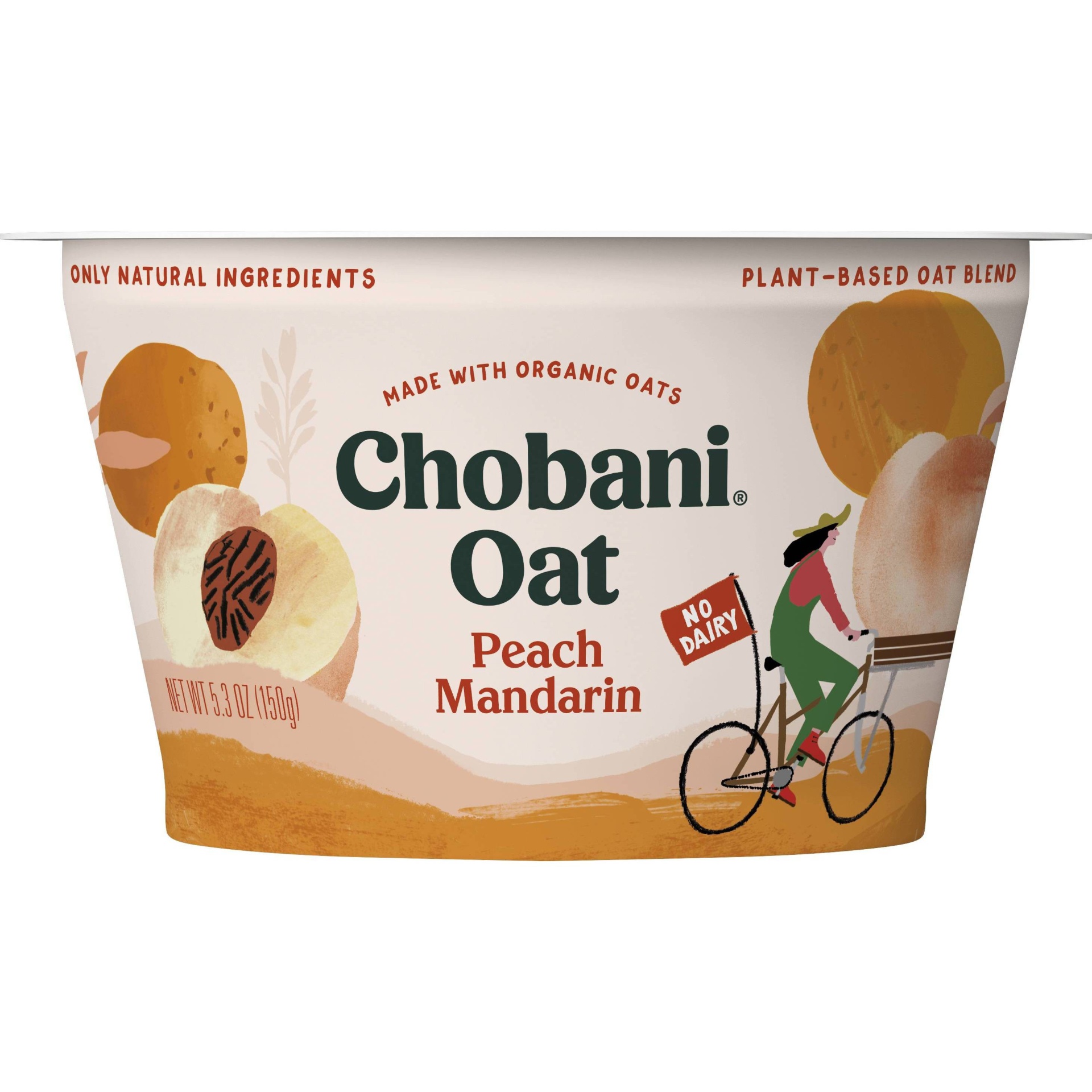 slide 1 of 1, Chobani Peach Mandarin Oat Probiotic Yogurt, 5.3 oz