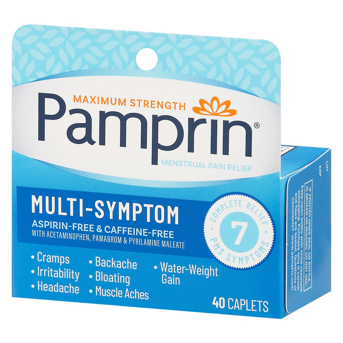 slide 6 of 12, Pamprin Multi-Symptom Relief 40 Caplets, 40 ct