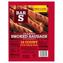Bar-S Classic Smoked Sausage 14 ct Pack
