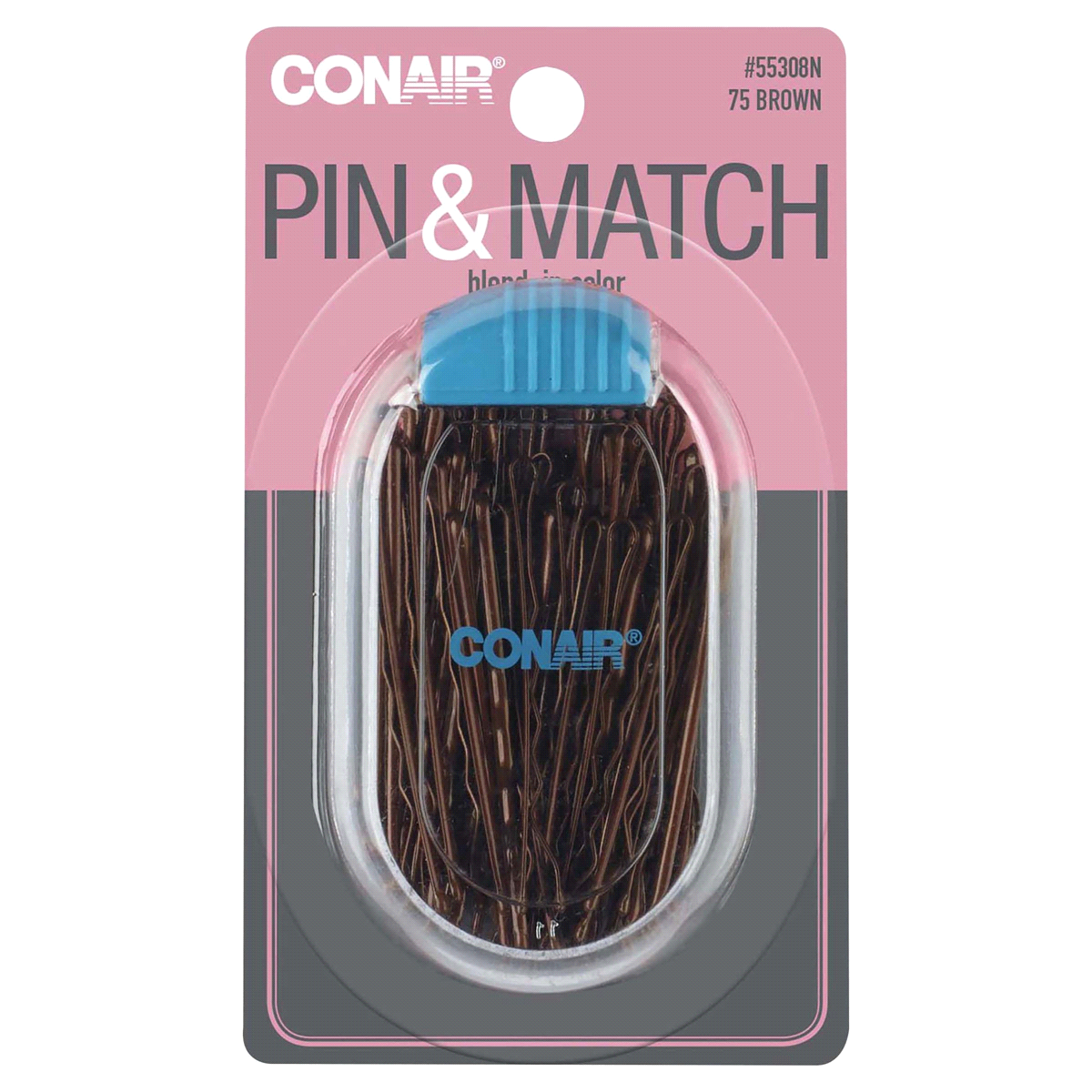 slide 1 of 1, Conair Bobbypin Case Bronze, 75 ct