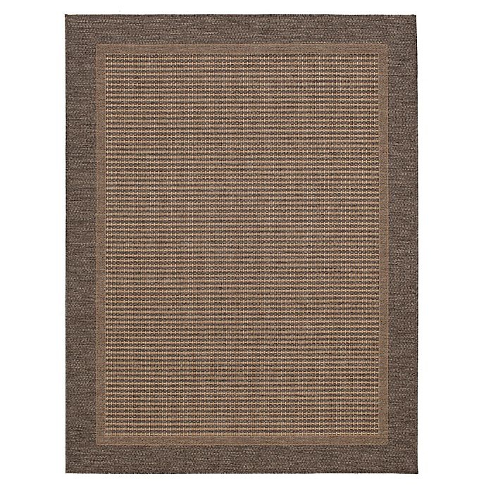 slide 1 of 5, Destination Summer Miami Border Indoor/Outdoor 5'3 x 7' Area Rug - Mocha, 1 ct