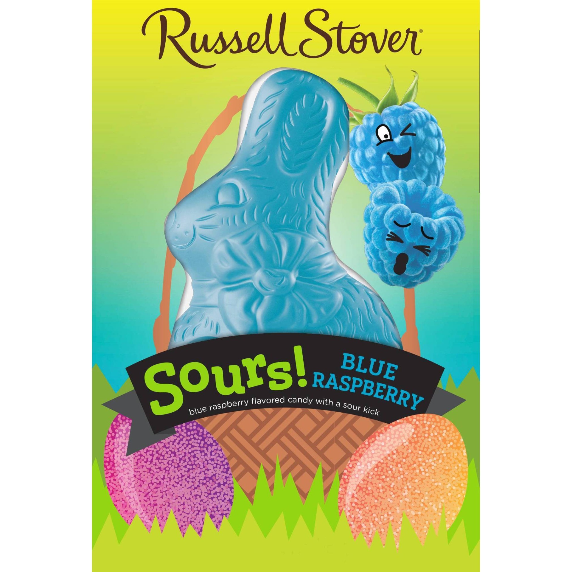 slide 1 of 1, Russell Stover Sours! Blue Raspberry Flavored Easter Rabbit, 3 oz