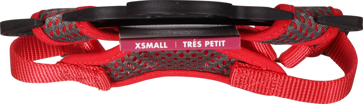 slide 6 of 10, Coastal Comfort Soft Grey with Red Sport Wrap Harness Extra Small 1 ea, 1 ct