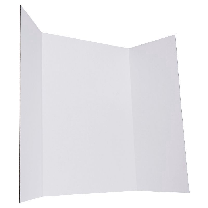 slide 4 of 4, ArtSkills 36" x 48" Tri-fold Corrugate Project Display Board - White, 48 in