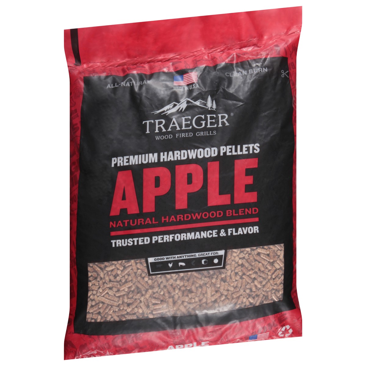 slide 5 of 9, Traeger Apple Pellets, 20 lb
