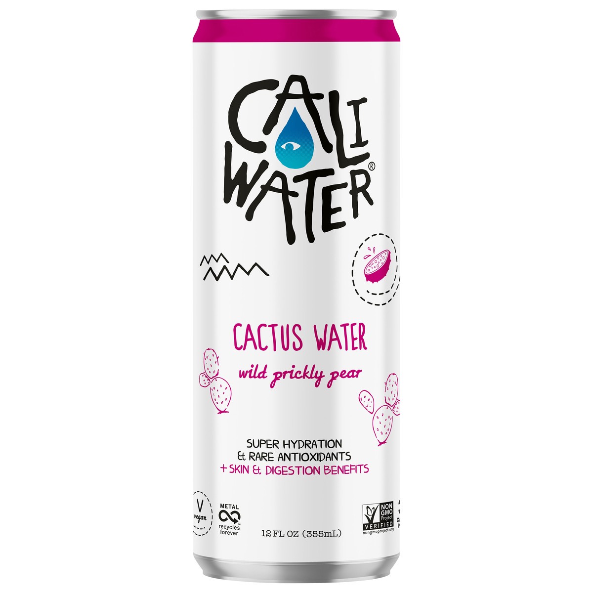 slide 1 of 9, CALIWATER Cactus Water with Prickly Pear 12 fl oz, 1 ct