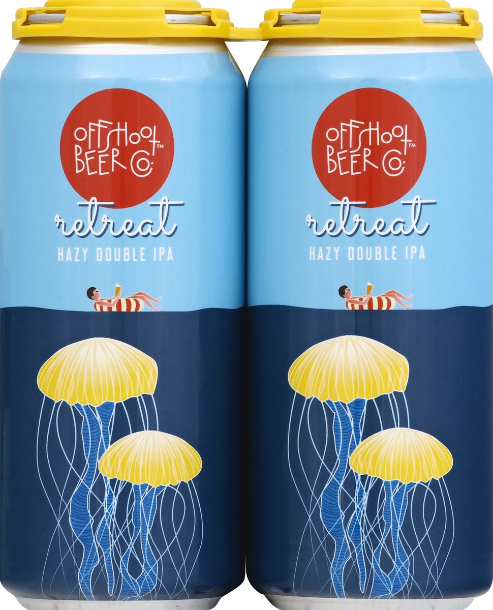 slide 4 of 7, Offshoot Beer Co Retreat Hazy Double Ipa 4Pk, 4 ct; 16 oz