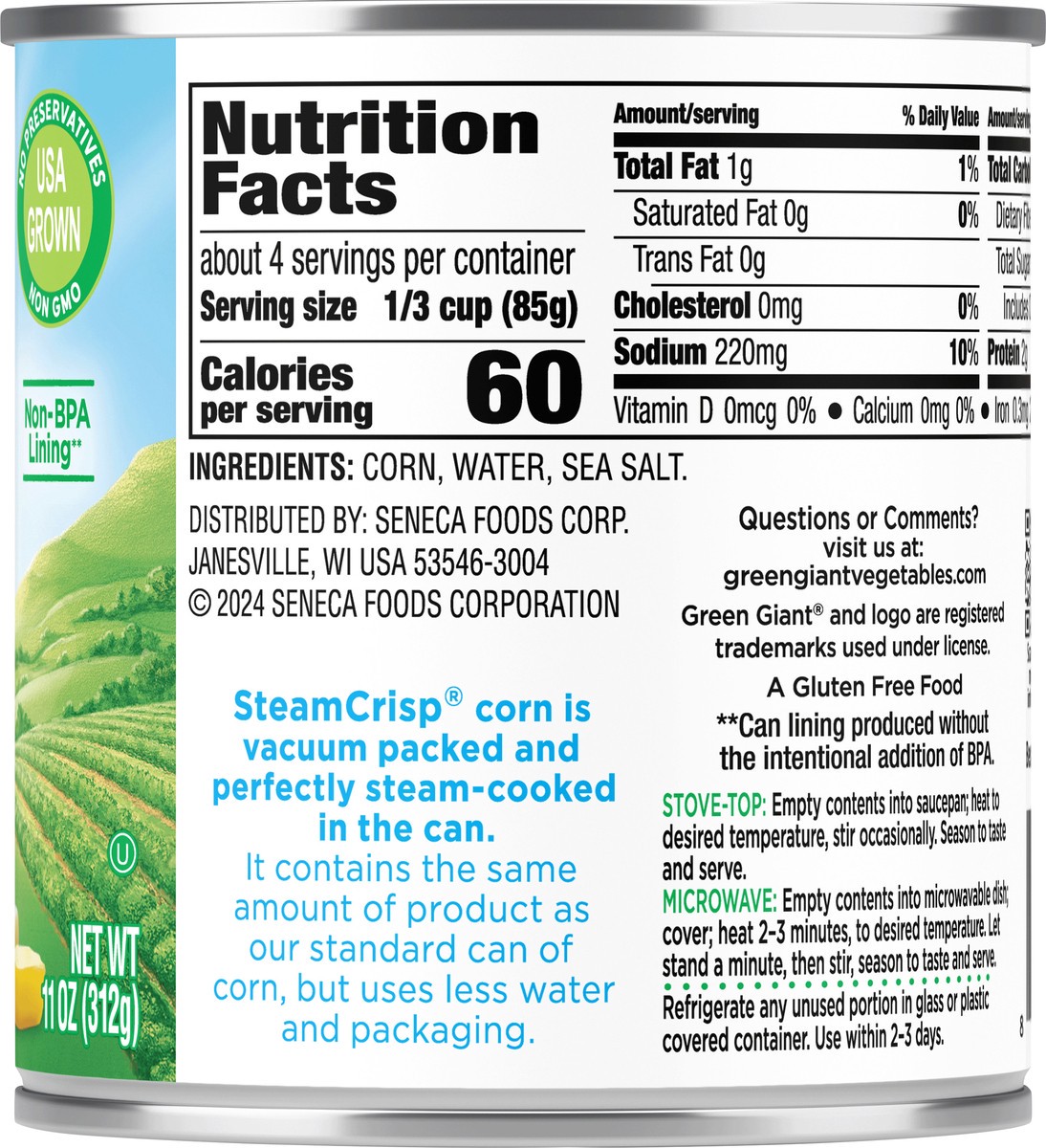 slide 9 of 10, Green Giant Corn Super Sweet Yellow White, 11 oz